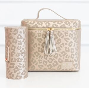 HOLLIS Leopard Print Cosmetic Bag and Roll
